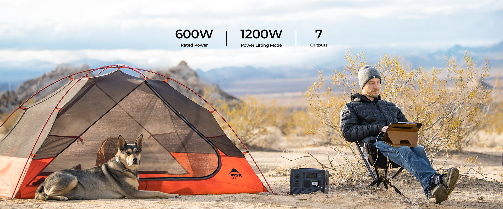 bluetti portable power station for camping