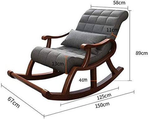 rocking chair wooden cushioned