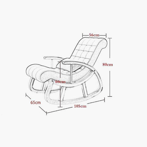 rocking chair with foot rest and cushion