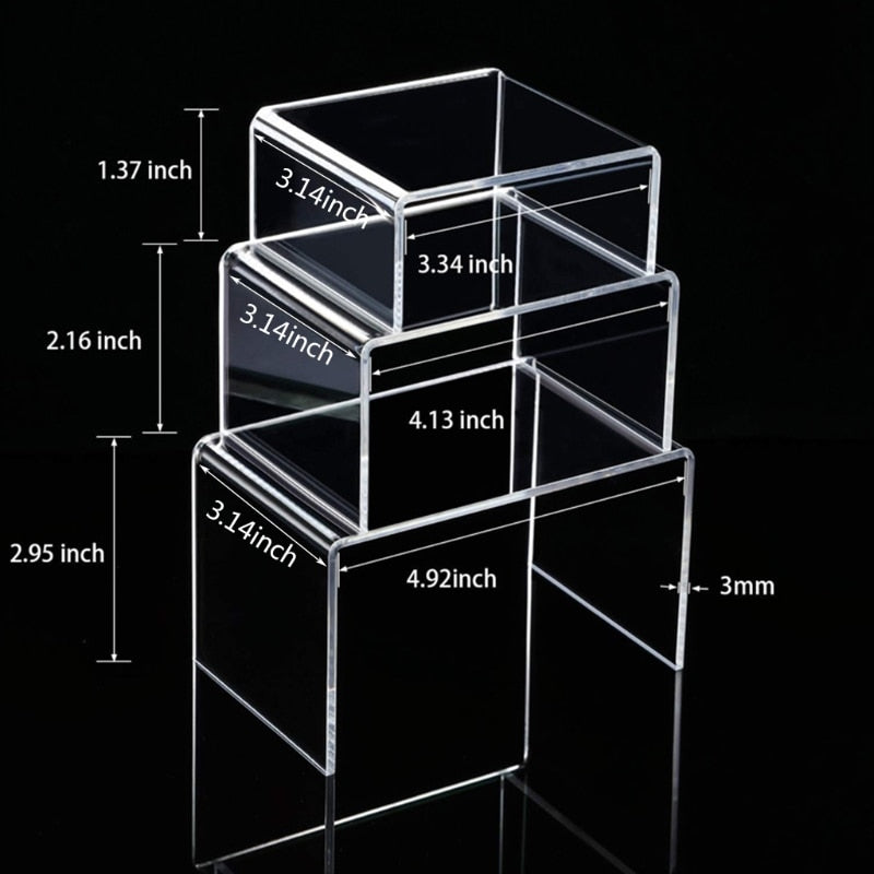 Acrylic Iridescent Effect Riser Cube Props