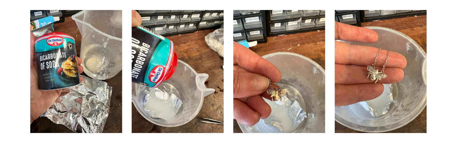 Jewellery cleaning with Bicarbonate of Soda