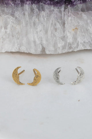 Amanda Coleman Jewellery - Moon Stud Earrings