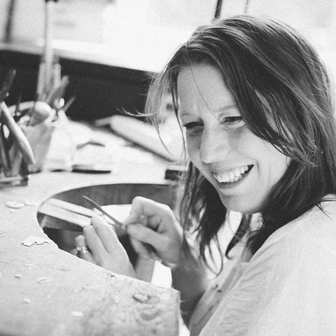 handmaking jewellery at a jewellery bench