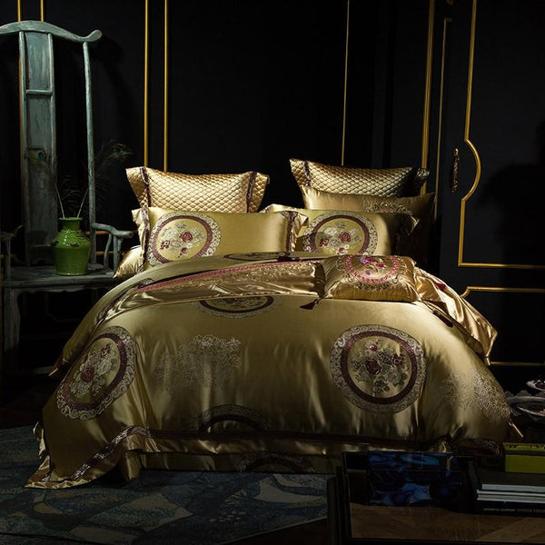 Oriental Jacquard Luxury Bedding Set – DECORATIQ