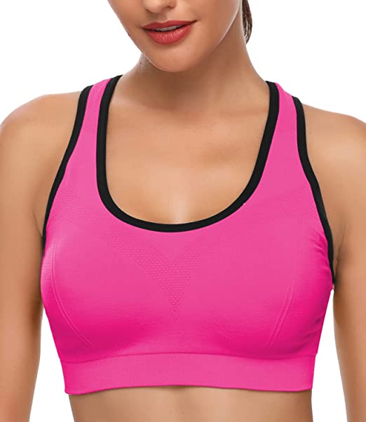 Women's Seamless Racerback Sports Bra High Impact Support Yoga Gym Wor –  HIVOF