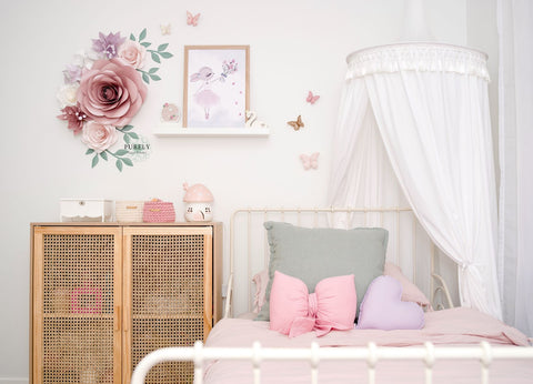 Dusty Pink, Blush Paper Flowers - Nursery Wall Paper Flowers - Blush Paper  Flower Set – Purely Paper Flowers