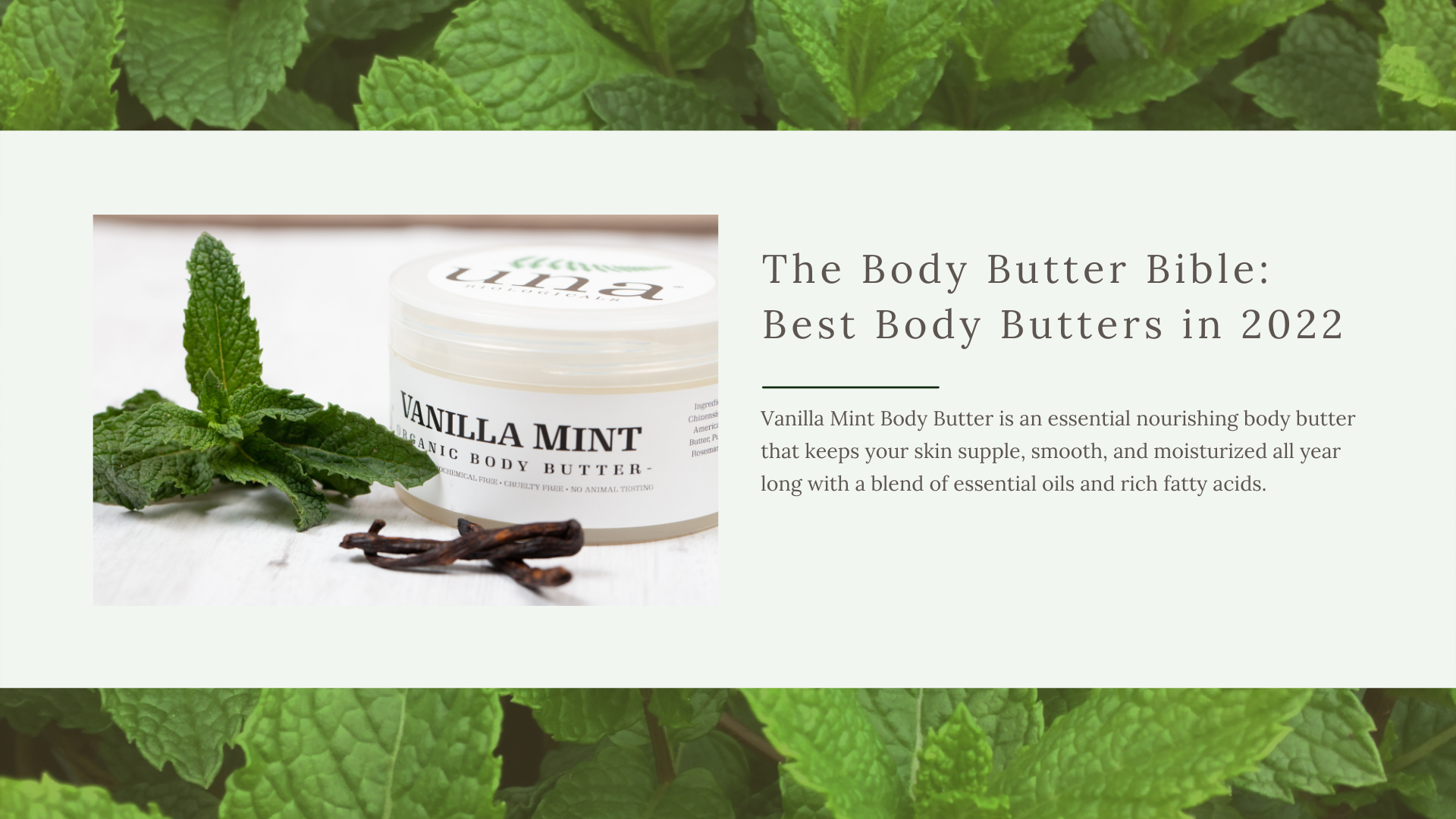 Vanilla Body Butter for relaxation