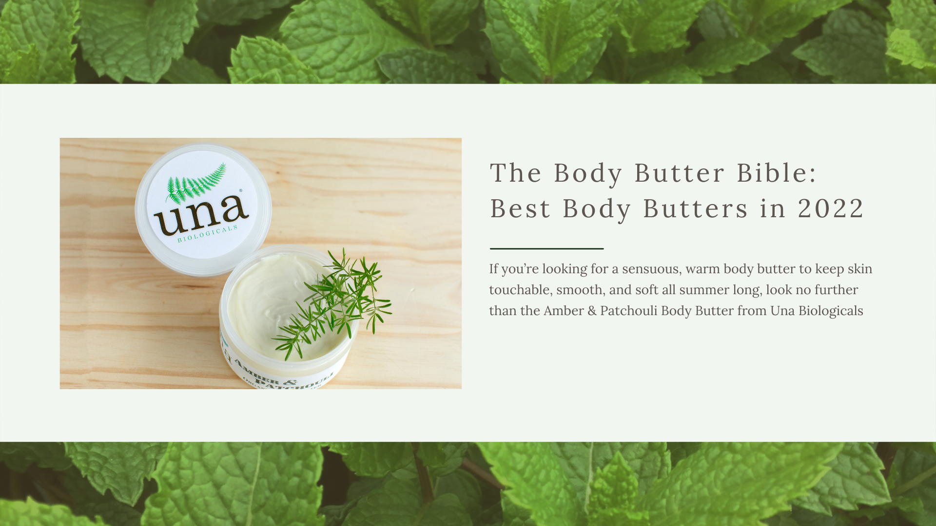 Amber and Patchouli Body Butter