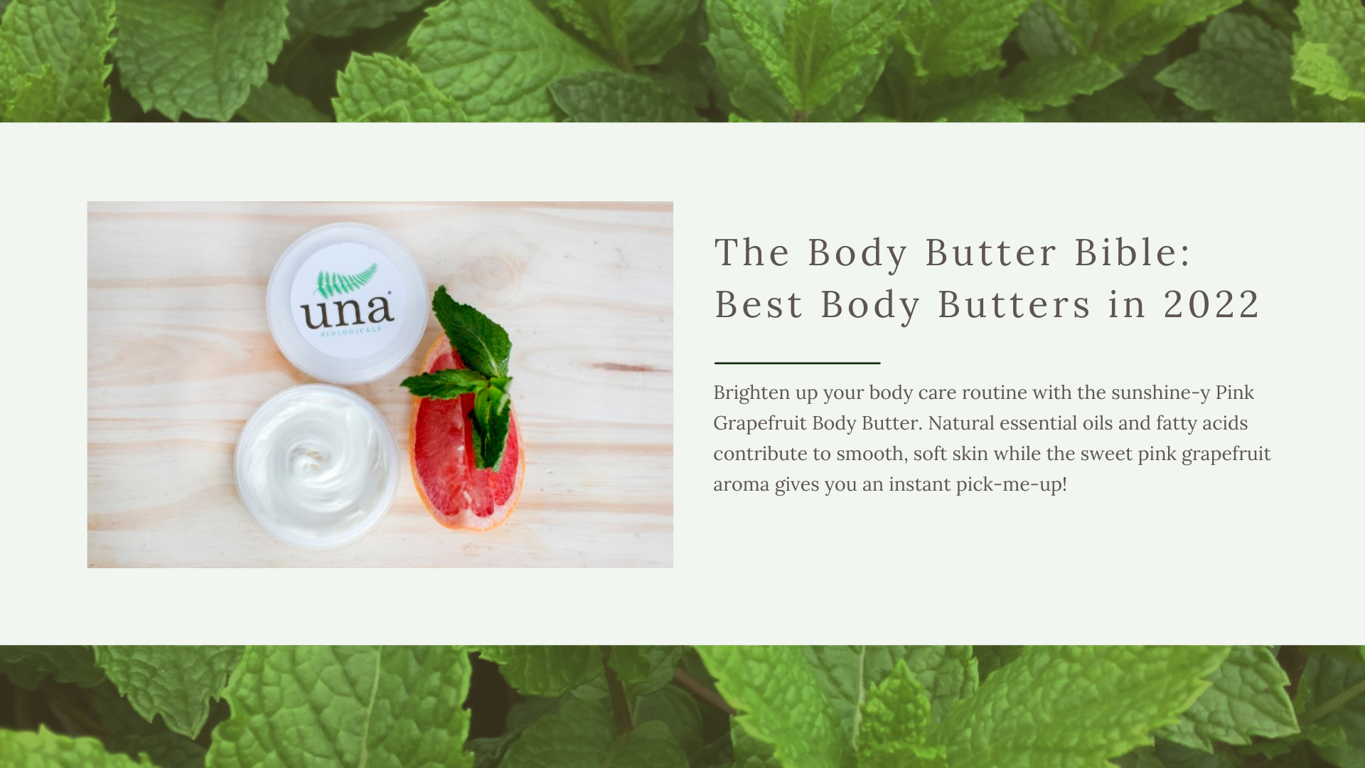 Whipped Body Butter Pink Grapefruit by Una Biologicals
