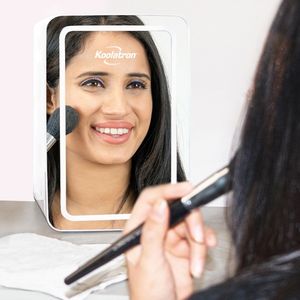 Koolatron Cosmetics Fridge w/ Lighted Makeup Mirror,