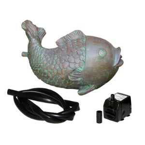 Koolscapes Fish Spitter Water Feature Backyard Pond Accent,