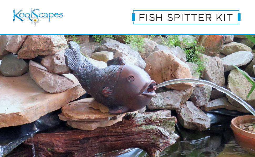 Koolscapes Fish Spitter Water Feature Backyard Pond Accent,