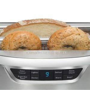 Kenmore Elite 4-Slice Long Slot Toaster Silver, One-Touch Auto-Lift