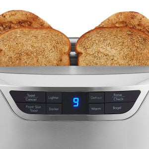 Kenmore Elite 4-Slice Long Slot Toaster Silver, One-Touch Auto-Lift