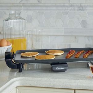 Kenmore Non-Stick Electric Griddle with Removable Drip Tray, Black,
