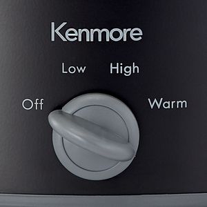 Kenmore 5 Quart Slow Cooker, Black and Grey, Compact Countertop Cooking,  Warm, Braise, Simmer, Sous Vide, Stew, Soup, Curry, Chili, Fondue, Yogurt