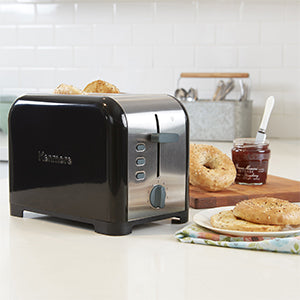 Kenmore 2-Slice Toaster, Black Stainless Steel, Extra Wide Slots