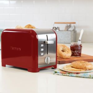 Kenmore 2-Slice Toaster, Red Stainless Steel,