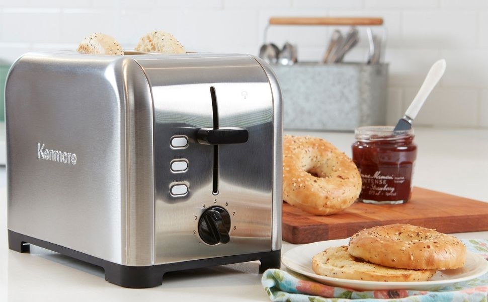 Kenmore 2-Slice Toaster, Stainless Steel, Extra Wide Slots