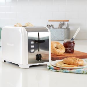 Kenmore 2-Slice Toaster, White Stainless Steel