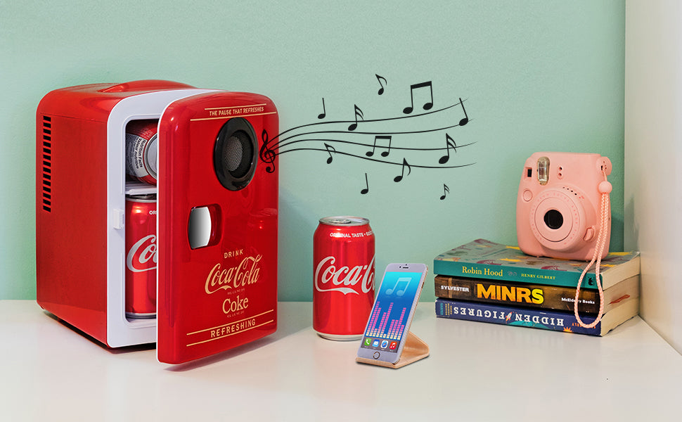 Coca-Cola 4L Cooler/Warmer w/ Bluetooth Speaker,,