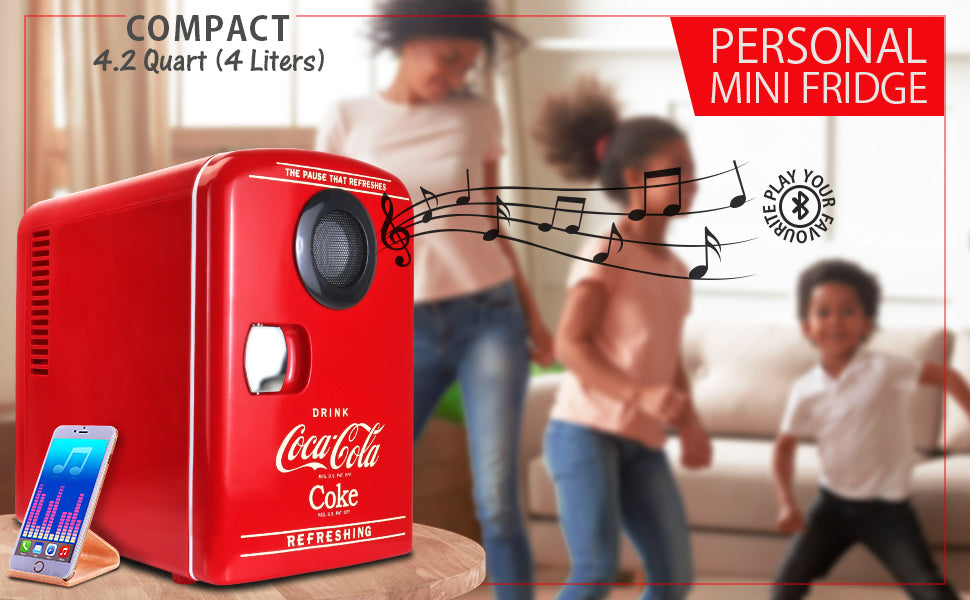 Coca-Cola Classic 4L Mini Fridge w/ 12V DC and 110V India