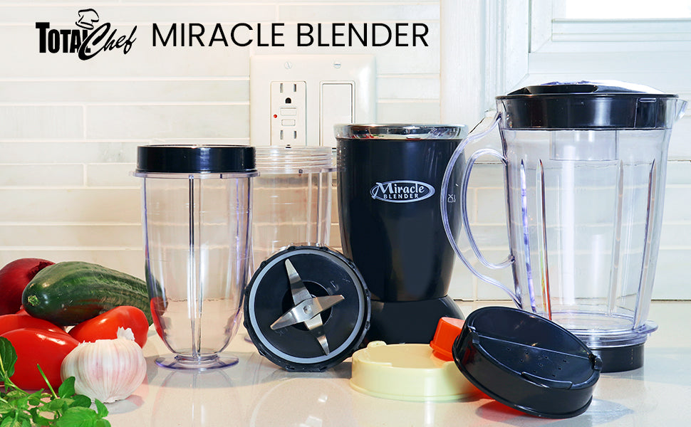 Total Chef Miracle Blender, 12 pc Bullet Blender Set with Heavy Duty