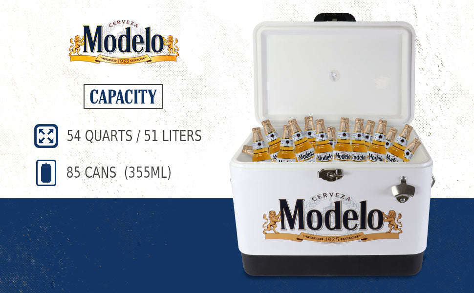 Modelo Ice Chest Beverage Cooler with Bottle Openerr,