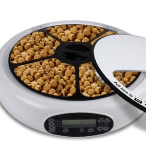 Lentek 5 Meal Automatic Pet Feeder with Voice Message,