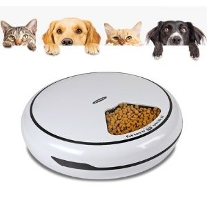 Lentek 5 Meal Automatic Pet Feeder with Voice Message,
