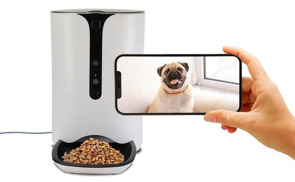 Lentek Smart Pet Feeder with 720p HD Video, 2-Way Audio, 200 oz.