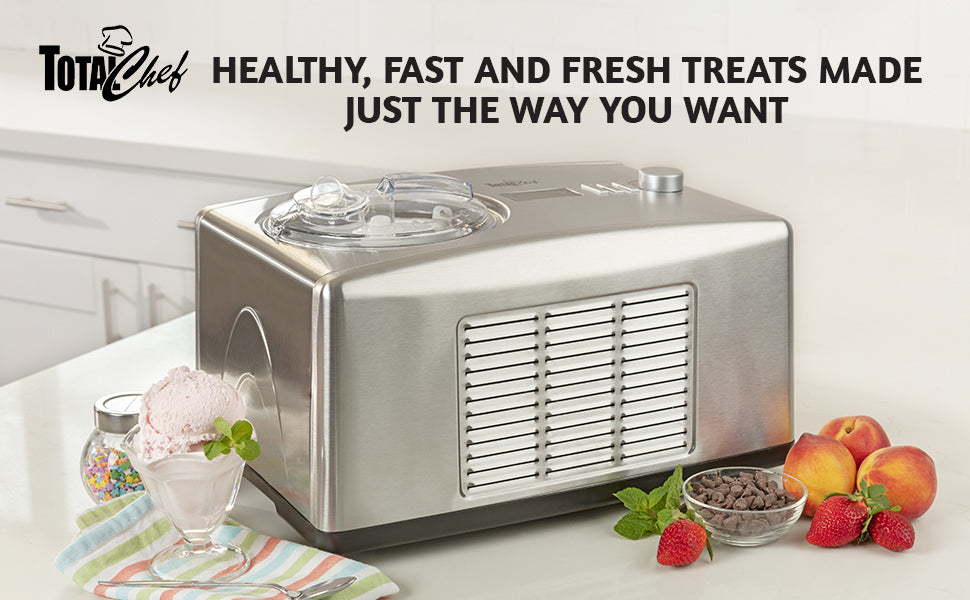 Total Chef 2-in-1 Automatic Ice Cream and Yogurt Maker,