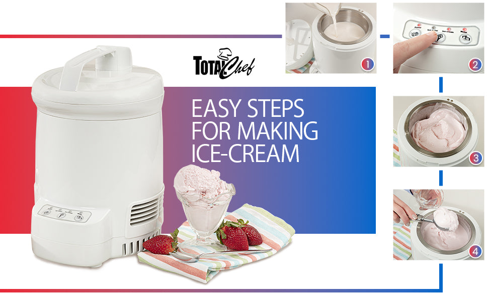 Total Chef Ice Cream Factory Automatic Electric Ice Cream Maker,