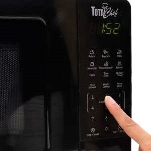 Total Chef Microwave Oven, 700W, 0.7 Cu. Ft., Black, Digital Touchscreen