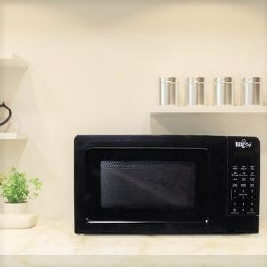 Total Chef Microwave Oven, 700W, 0.7 Cu. Ft., Black, Digital Touchscreen