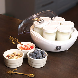 Total Chef Yogurt Maker, 1L (1.1 qt) with 7 Glass Jars and Lids,