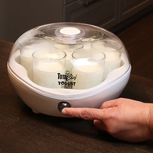 Total Chef Yogurt Maker, 1L (1.1 qt) with 7 Glass Jars and Lids,