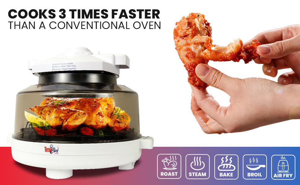 Total Chef Countertop Infrared Oven with Convection Air Circulation,