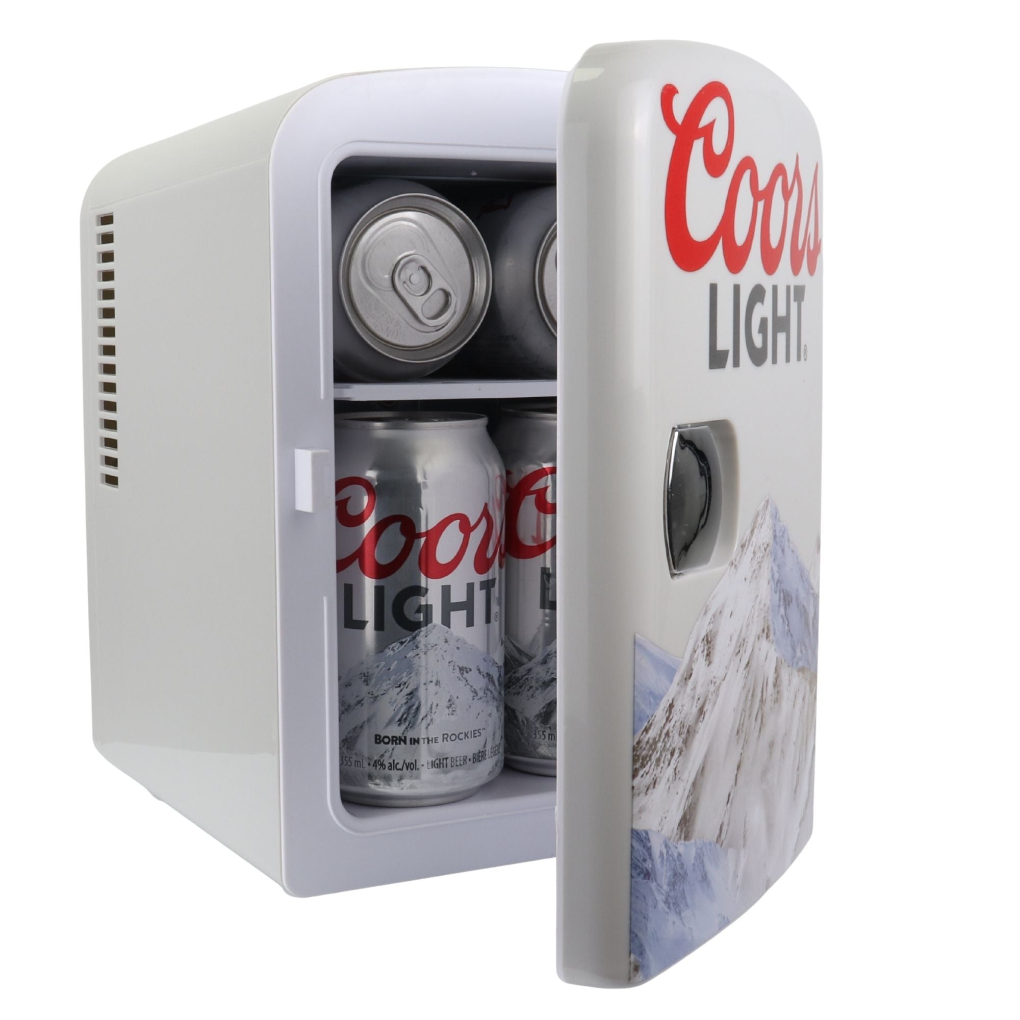 Koolatron Mini nevera portátil retro de 4L con cables de 12 V CC y 110 V  CA, enfriador personal de 6 latas para aperitivos, bebidas, cuidado de la