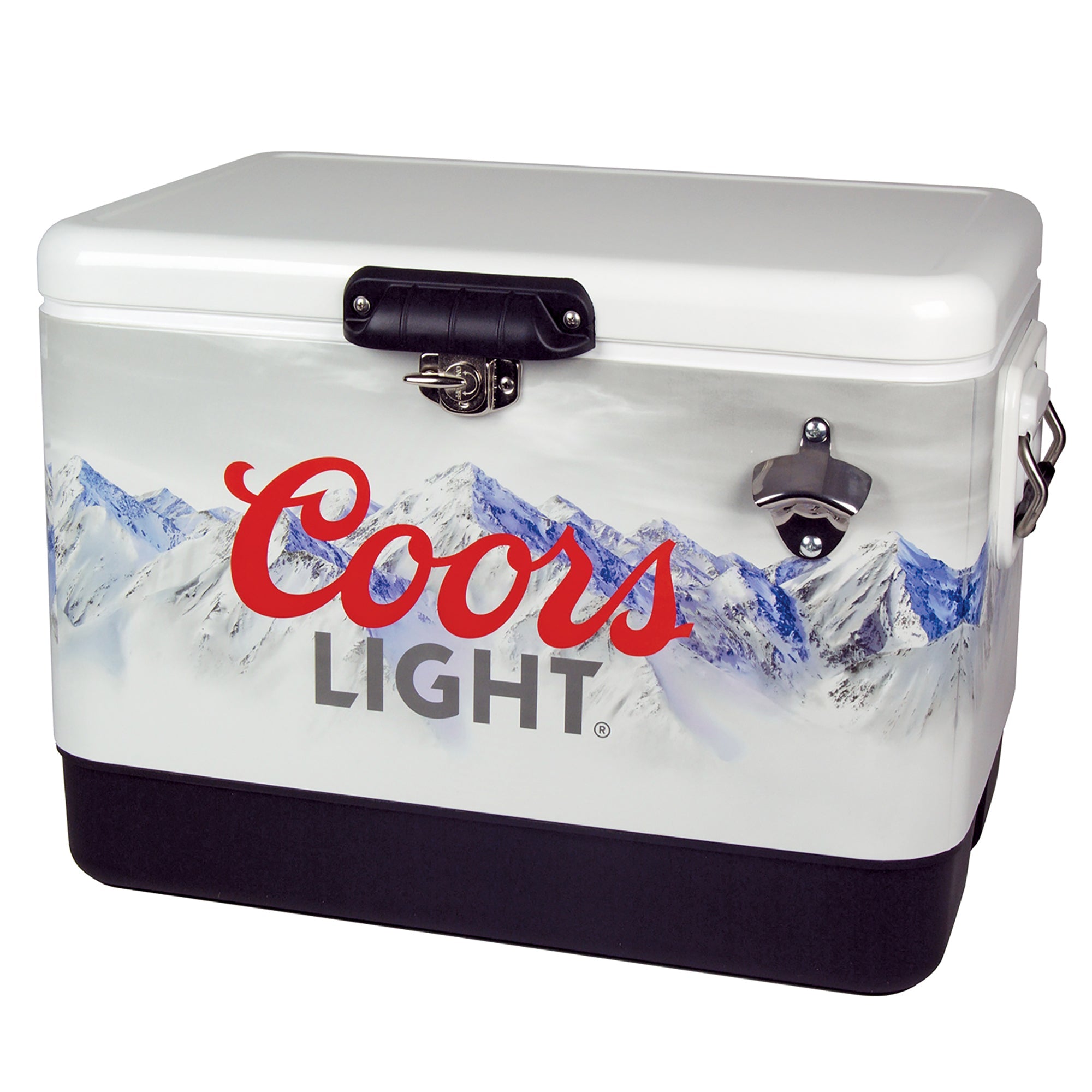 Koolatron Coors Banquet Retro Ice Chest Beverage Cooler with Bottle Opener  13L (14 qt.) 18 Can, Yellow and Silver CBVIC-13 - The Home Depot