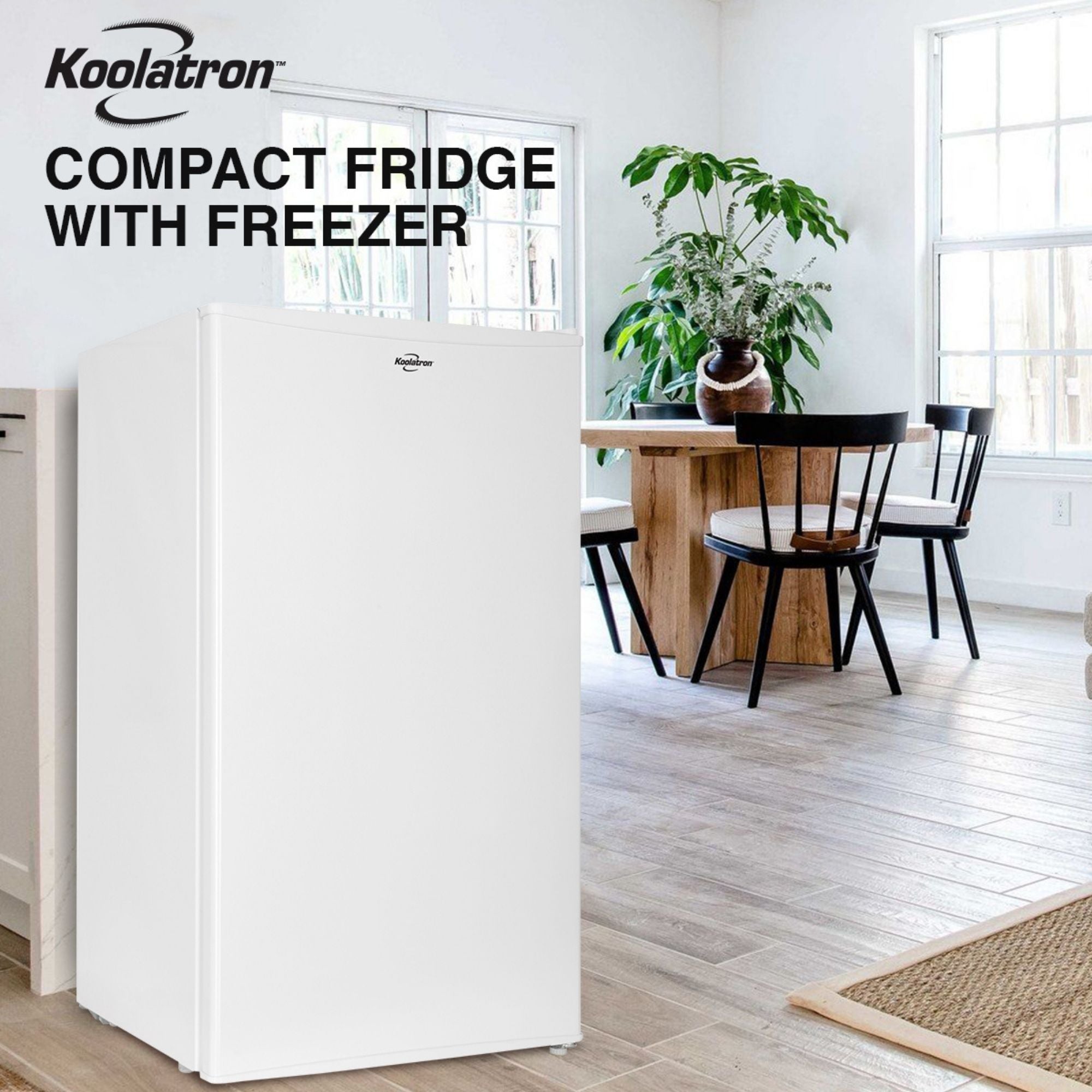 Koolatron Compact Chest Freezer, 5.0 Cu ft (155l), White, Manual Defrost Deep Freeze, Storage Basket, Space-Saving Flat Back, Stay-Open Lid