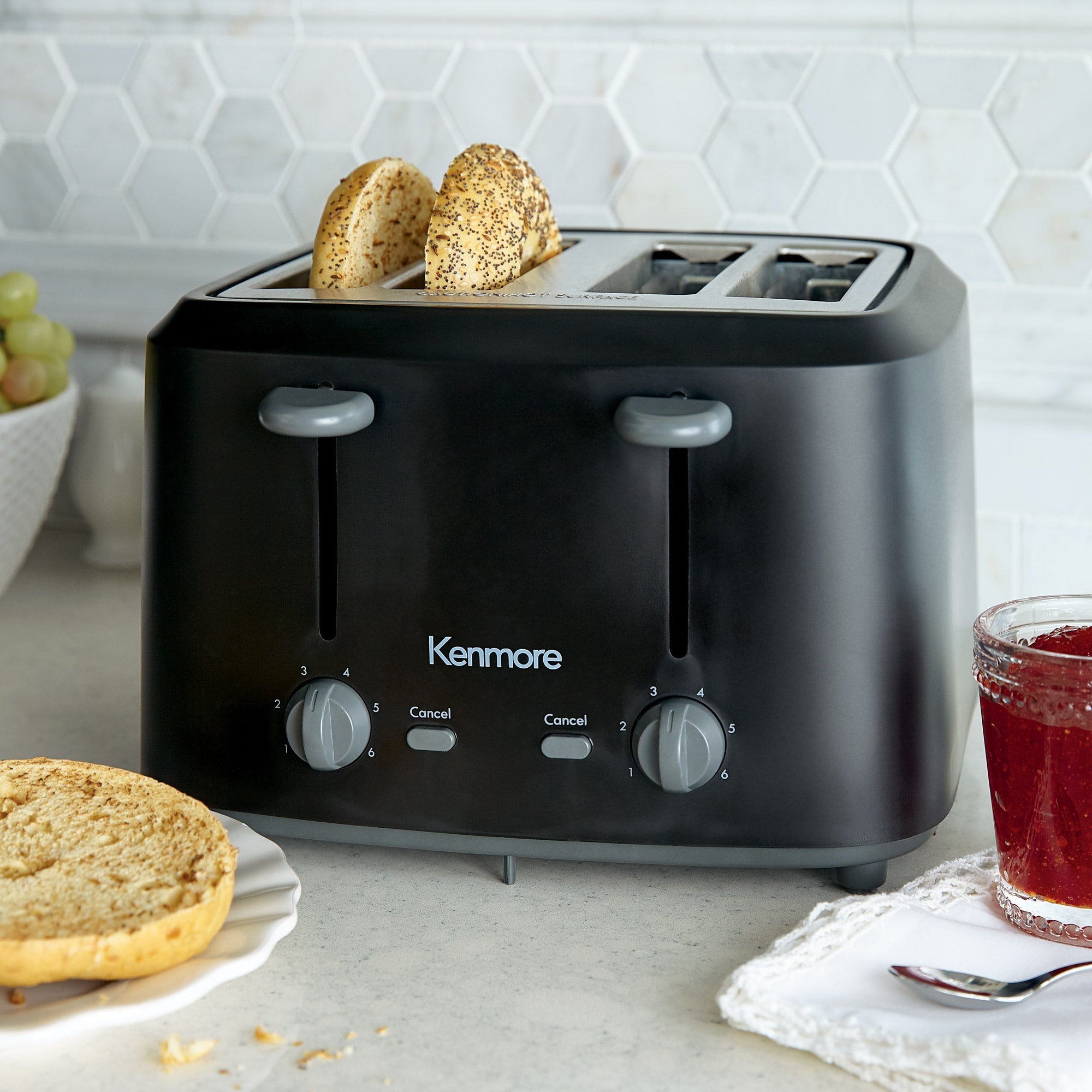 Kenmore Elite 4-Slice Silver 1600-Watt Toaster in the Toasters