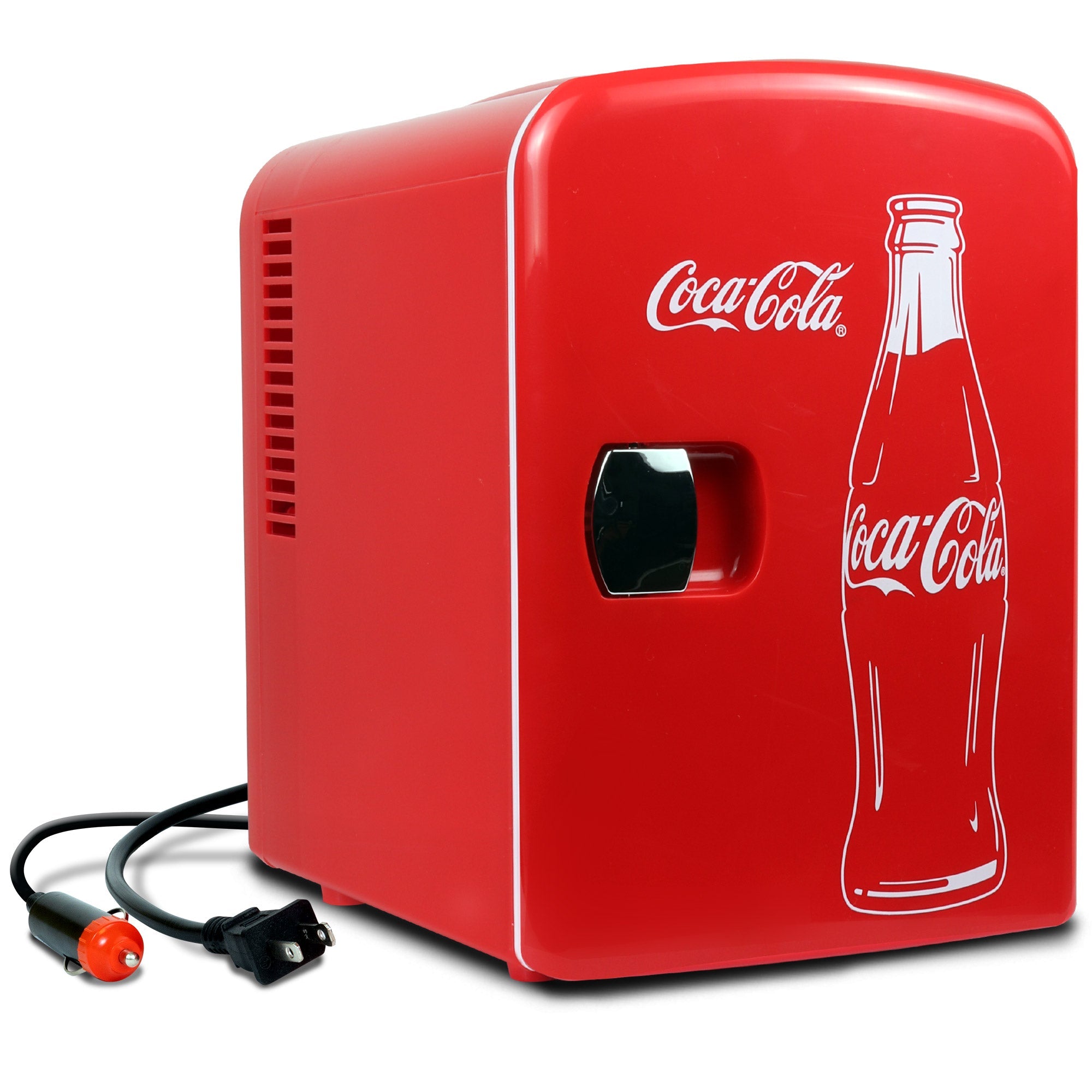  Coca-Cola Polar Bear 28 Can Cooler/Warmer w/ 12V DC and 110V AC  Cords, 25L (28 qt) Portable Mini Fridge w/Display Window, Travel  Refrigerator for Snacks Lunch Drinks, Desk Home Office Dorm
