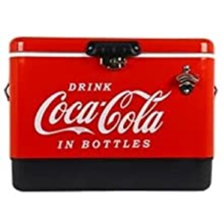 Coca-Cola Ice Chest Beverage Cooler with Bottle Opener, 51L (54 qt)