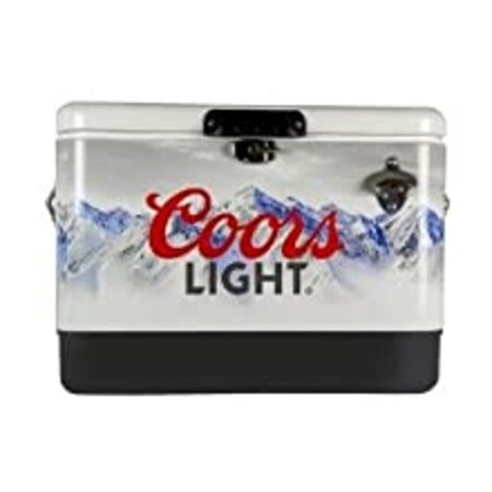 Coors Light Ice Chest Beverage Cooler with Bottle Opener, 51L (54 qt), 85 Can