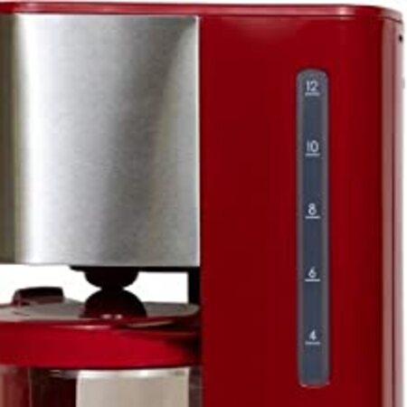 Kenmore 12 Cup Programmable Coffee Maker, Red and Stainless Steel