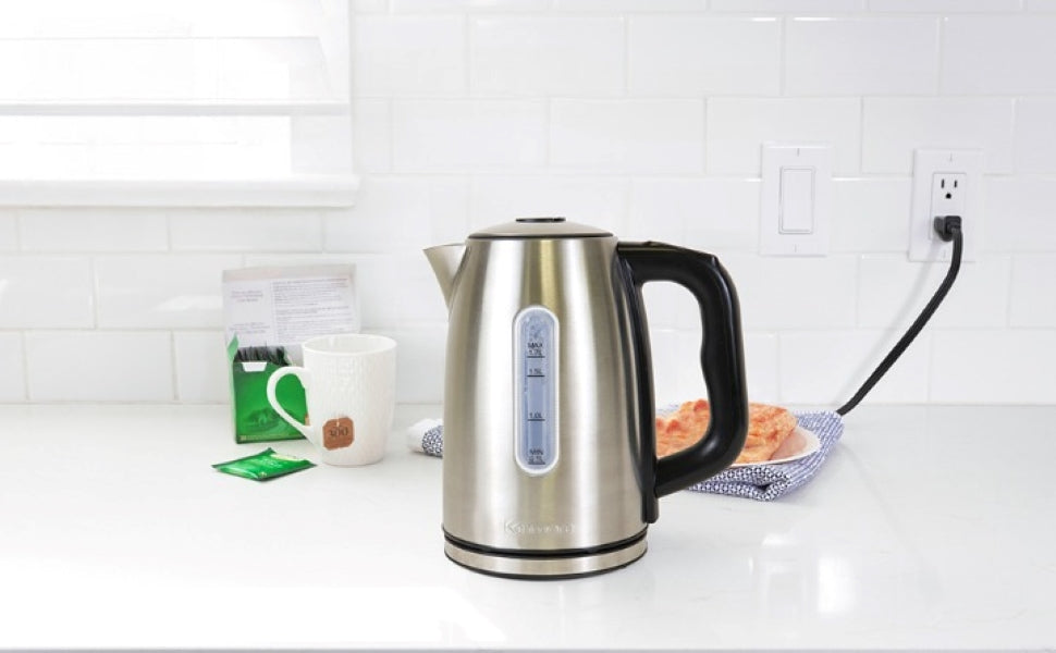 Kenmore 1.7L Cordless Electric Tea Kettle with 6 Temperature Pre-Sets