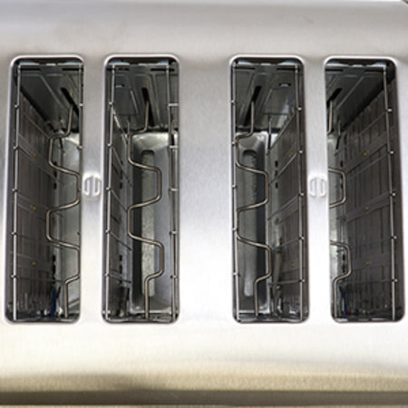 Kenmore 4-Slice Toaster, White Stainless Steel, Dual Controls,