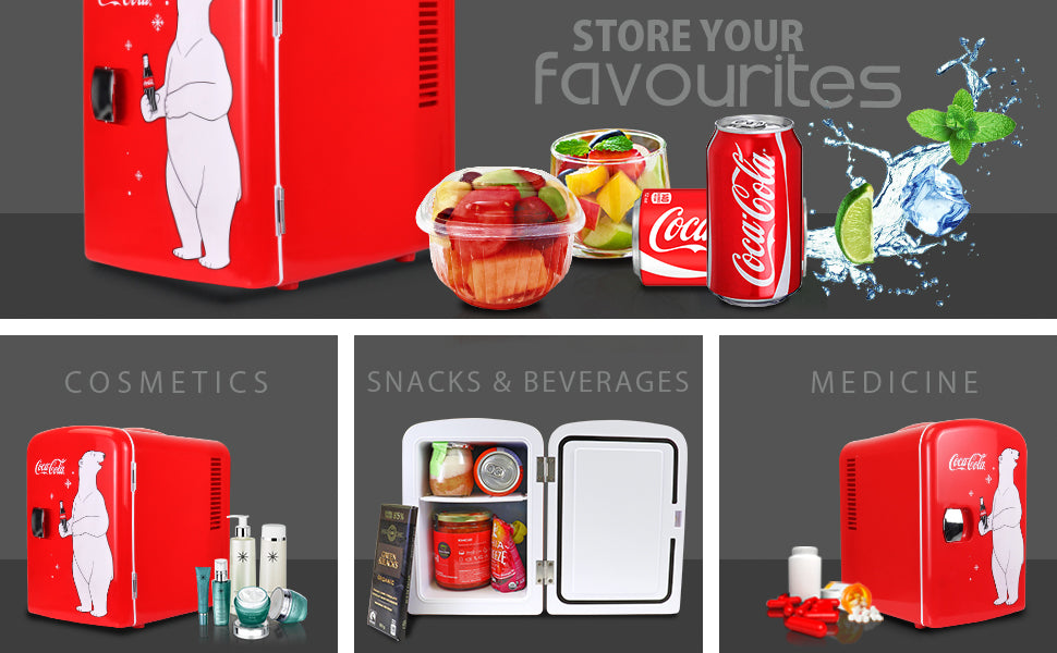 Mavin  Coca Cola Polar Bear Retro Personal Mini Fridge