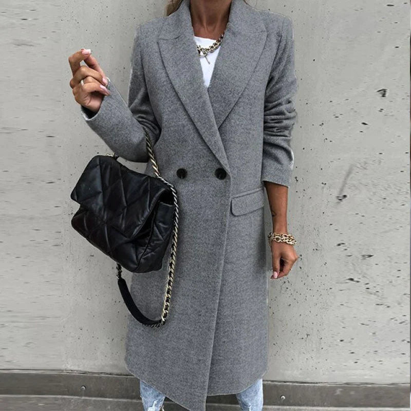 MonAmi™ Stilvoller langer Mantel mit Knöpfen